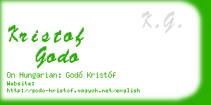 kristof godo business card