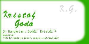 kristof godo business card